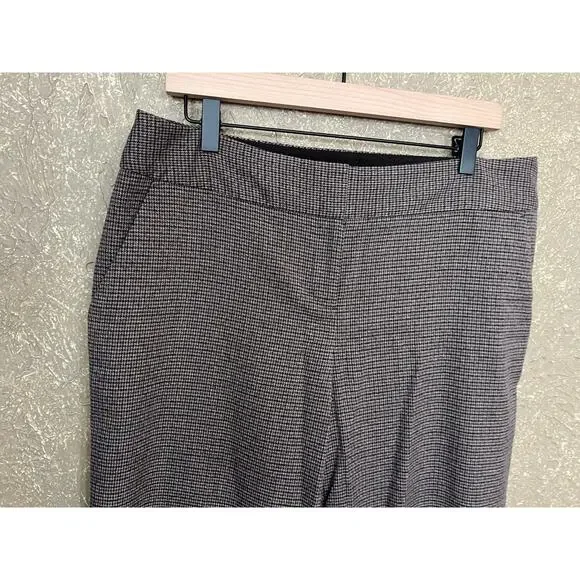 The Limited Cassidy Fit Brown Micro Houndstooth Stretch Dress Pants Sz 10 Short - Picture 3 of 7